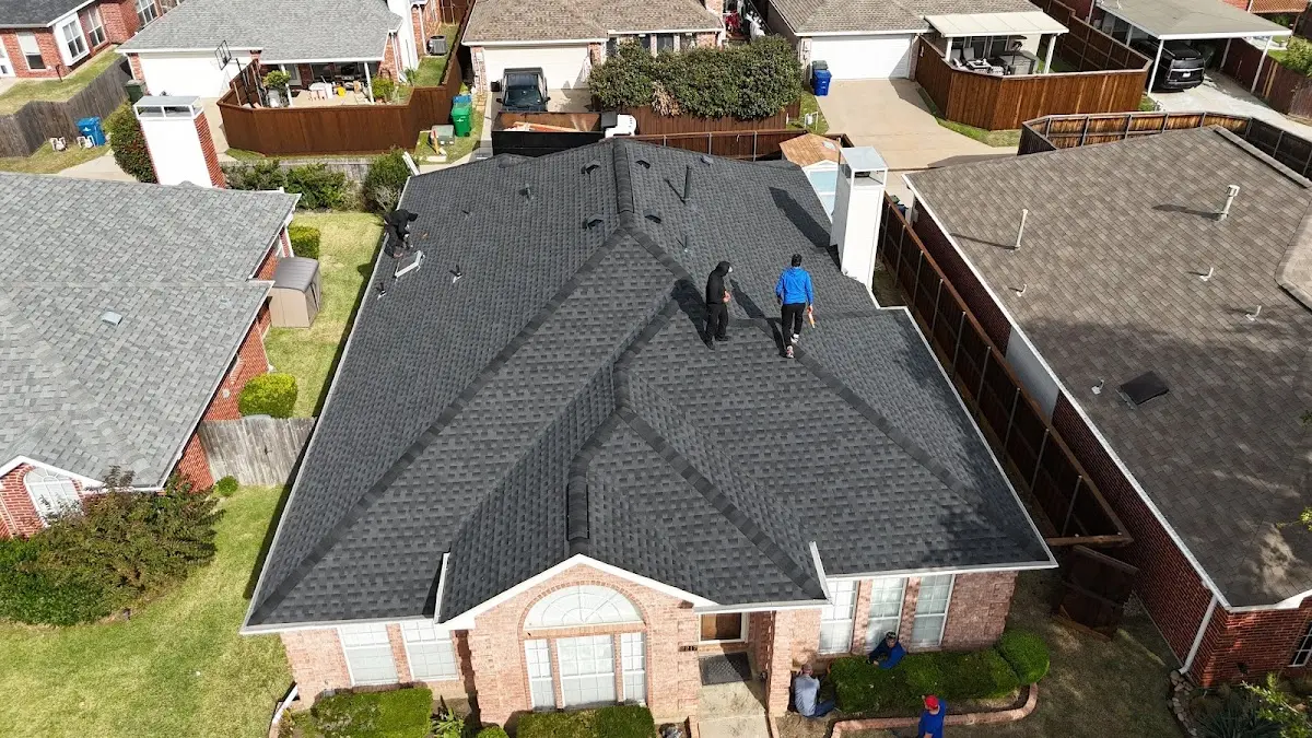 Slate & Tile Roof Repair work in progress on a Brevard property